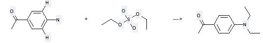 Ethanone,1-[4-(diethylamino)phenyl]- can be prepared by 1-(4-amino-phenyl)-ethanone and sulfuric acid diethyl ester by heating